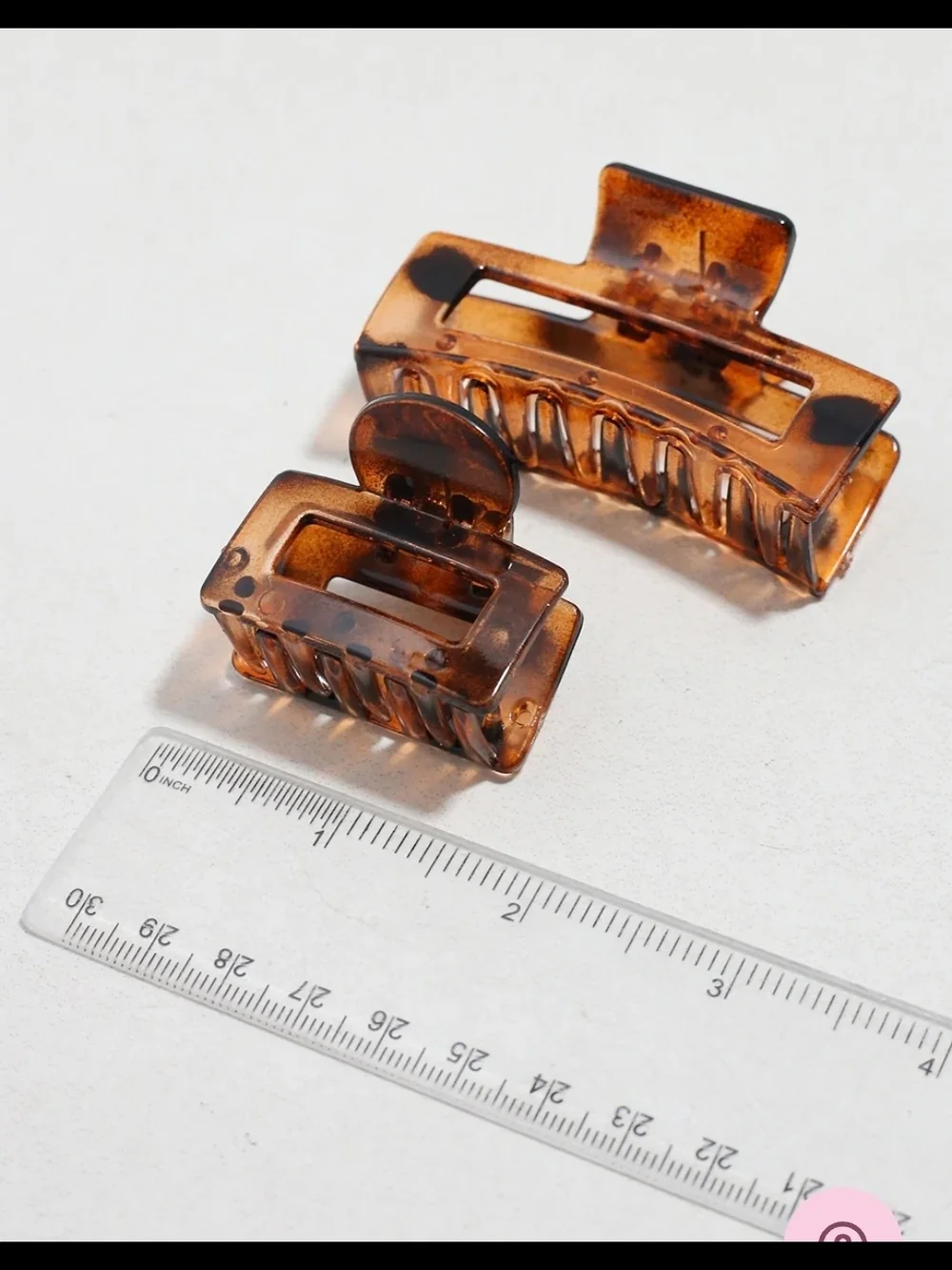 Everyday Mini & Midi Hair Claw Clip Set In Amber BNIB